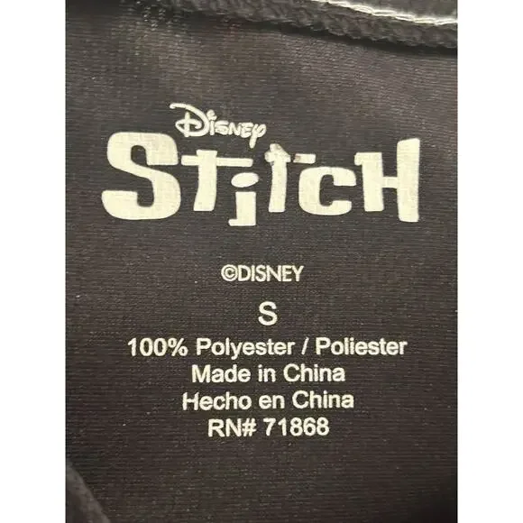 Stitch Disney Women's Baseball Black Jersey Top Size Small-See Dimensions - Picture 9 of 9